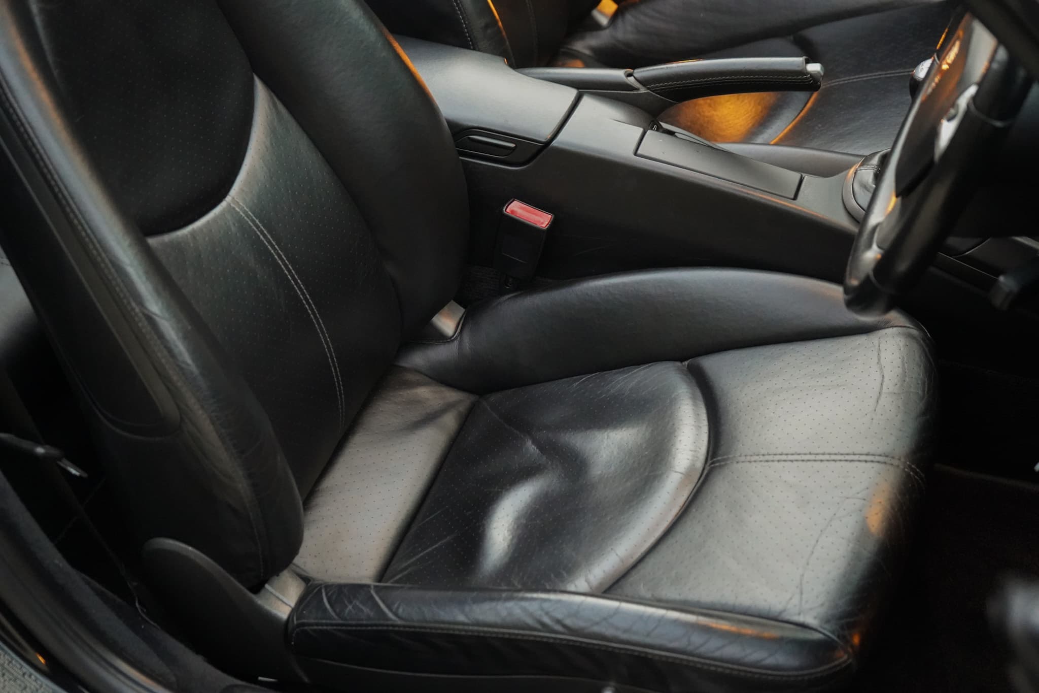 2006 Porsche 911 (997) Carrera Cabriolet interior showing the front seat close-up.