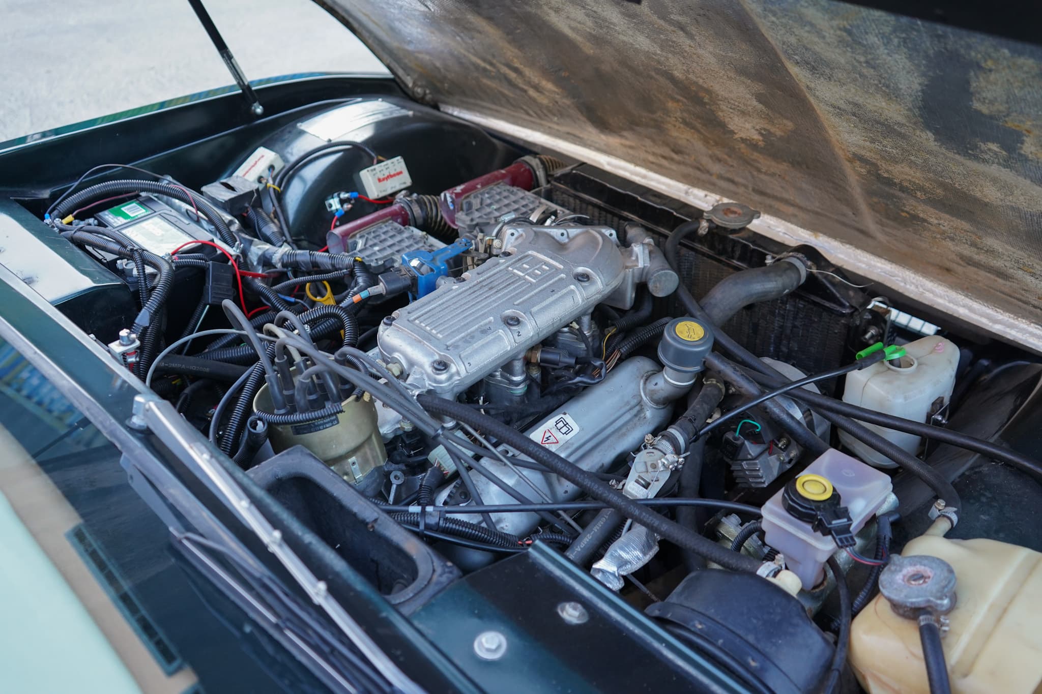 TVR Tasmin Coupe engine bay view.